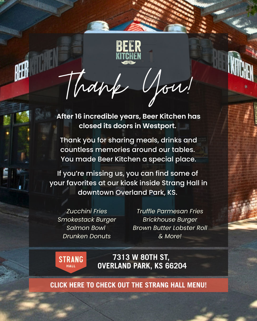 Thank You from Beer Kitchen